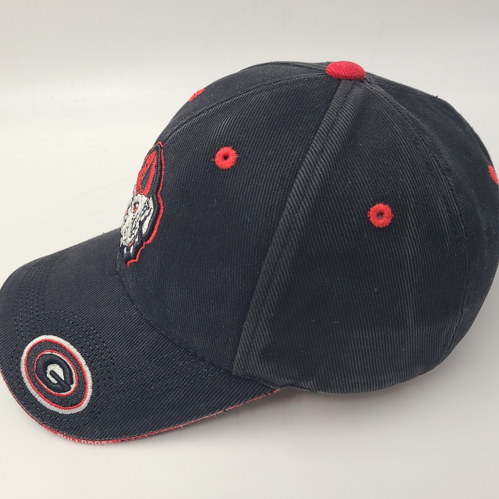 Vintage Georgia Bulldogs Hat Adjustable Starter Black Red NCAA University Men - Picture 5 of 11